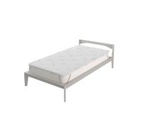 Topper Singolo 80x190 cm Memory Sfoderabile Fodera Silver con Elastici in Poliestere e Fibra Bianco