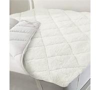 Topper Singolo Double Face Lato Estivo e Invernale con Sherpa Coprimaterasso in Microfibra Anallergica 85x195 cm Mod. Hot