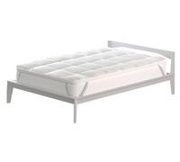 Topper Singolo Trapuntato 600 gr/mq con Elastici Plus Bianco