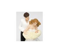 Topper statuina Sposi Soggetti torta nuziale, sposi con neonato