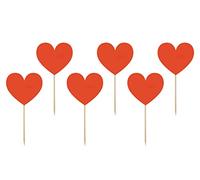 Topper, topper a forma di cuore per cupcake, decorazione romantica da tavolo per San Valentino, feste, compleanni, fidanzamenti.