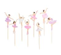 Topper Torta Battesimo, Set Decorazioni Torta Compleanno con Ballerina e Farfalle Decorative, Eleganti Topper per Torta Scenografica, Ideali per Battesimi e Feste a Tema Principessa (1)