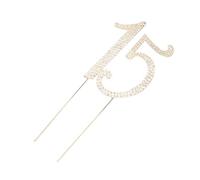 Topper Torta Numero 15 Strass, per Festa Compleanno | Rhinestones e Lega, 1 Pezzo Rimovibile, per Dolci e Torte, Elegante per Ricorrenze Formali