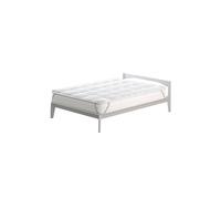 Topper trapuntato BASIC, Bianco, Piazza e Mezza 120x195 cm