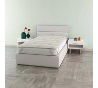 Topper trapuntato con Elastici, Canapa, Singolo 80x195cm