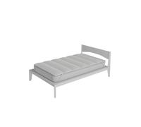 Topper Trapuntato Imbottito 1 Piazza e Mezzo con Elastici in Microfibra Bianco