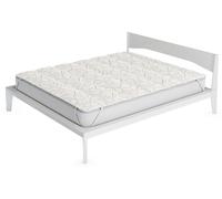 Topper Trapuntato Imbottito Matrimoniale in Fibra di Cashmere con Elastici Tortora