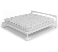 Topper Trapuntato Imbottito Singolo con Elastici Bianco