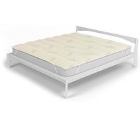 Topper Trapuntato Imbottito Singolo con Elastici Panna