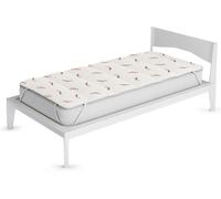 Topper Trapuntato Imbottito Singolo in Fibra di Crabyon con Elastici Bordeaux