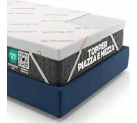 Topper Una Piazza e Mezza 140x190 in Foam per Materasso Correttore Alto 6 cm con Rivestimento Sfoderabile e Lavabile Futon Top per Letto e Divano Letto per Massimo Comfort e Sonno Migliore