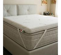 Topper VAULT con Fodera Silver - Topper Materasso PIAZZA e MEZZA 120x190cm Made in Italy, Coprimaterasso Altezza 5cm con 4 elastici per il fissaggio, Imbottitura in Lastra di Ovatta Resinata 750g/mq