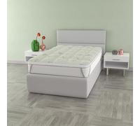 TOPPER WELLNESS TRAPUNTATO CON ELASTICI, Piazza e mezza Francese 140 x 195 cm