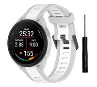 TopPerfekt Braccialetti sportivi compatibili con Garmin Forerunner 165/165 Music Watch Band Cinturino regolabile in silicone sportivo per Forerunner 570 42 mm/Vivoactive 6 per uomini e donne, 5.5