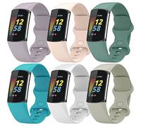TopPerfekt Cinturini compatibili con Cinturino Fitbit Charge 5, in Morbido Silicone Regolabile, Cinturino di Ricambio per Orologio Sportivo Charge 5 Activity Tracker Donne Uomini