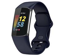 TopPerfekt Cinturini compatibili con Cinturino Fitbit Charge 5, in Morbido Silicone Regolabile, Cinturino di Ricambio per Orologio Sportivo Charge 5 Activity Tracker Donne Uomini (Blu Scuro, L)