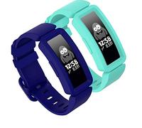 TopPerfekt - Cinturino compatibile con Fitbit Ace 2 per bambini 6, in morbido silicone, impermeabile, per ragazzi e ragazze, compatibile con Fitbit Ace 2 Cinturino (2-Blu, Lago Blu)