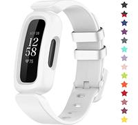 TopPerfekt - Cinturino compatibile con Fitbit Ace 3 per bambini, in morbido silicone, impermeabile, accessorio per lo sport e Senza metallo (bianco)