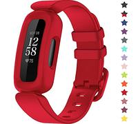 TopPerfekt - Cinturino compatibile con Fitbit Ace 3 per bambini, in morbido silicone, impermeabile, accessorio per lo sport e Senza metallo (Rosso)