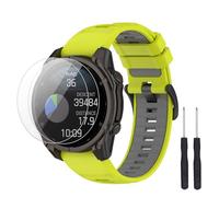 TopPerfekt Cinturino compatibile con Garmin Descent G2, cinturino di ricambio in morbido silicone e 2 pellicole protettive per lo schermo per Descent G2 Smart Watch per donne e uomini