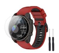 TopPerfekt Cinturino compatibile con Garmin Descent G2, cinturino di ricambio in morbido silicone e 2 pellicole protettive per lo schermo per Descent G2 Smart Watch per donne e uomini