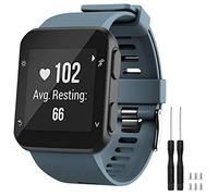 TopPerfekt Cinturino Compatibile con Garmin Forerunner 35, Cinturino di Ricambio in Morbido Silicone per smartwatch Garmin Forerunner 35, Adatto per Polsi da 130 a 230 mm