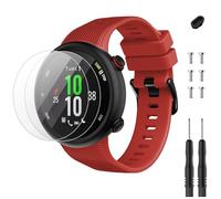 TopPerfekt Cinturino compatibile con Garmin Forerunner 45s e 2 pellicole protettive, cinturino sportivo in silicone di ricambio per Forerunner 45s