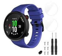TopPerfekt Cinturino compatibile con Garmin Forerunner 45s e 2 pellicole protettive, cinturino sportivo in silicone di ricambio per Forerunner 45s