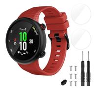 TopPerfekt Cinturino di ricambio compatibile con Garmin Forerunner 45 e 2 pellicole protettive, cinturino sportivo in silicone per Forerunner 45