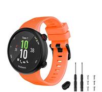 TopPerfekt - Cinturino di Ricambio Compatibile con Garmin Forerunner 45, in Silicone, per Forerunner 45 e Swim 2 (Arancione)