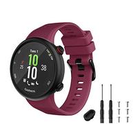TopPerfekt - Cinturino di Ricambio Compatibile con Garmin Forerunner 45, in Silicone, per Forerunner 45 e Swim 2 (Vino)