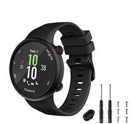 TopPerfekt - Cinturino di Ricambio Compatibile con Garmin Forerunner 45, in Silicone, per Forerunner 45 e Swim 2 (Nero)