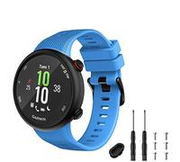 TopPerfekt - Cinturino di Ricambio Compatibile con Garmin Forerunner 45s, in Silicone, per Forerunner 45s (Blu Cielo)