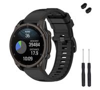 TopPerfekt Cinturino di ricambio da 22 mm compatibile con Garmin Fenix 8 da 47 mm, cinturino di ricambio in morbido silicone per Instinct 3 45 mm/Tactix 8 47 mm/Descent G1/G2 Smart Watch per donne e