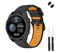 TopPerfekt Cinturino di ricambio da 22 mm compatibile con Garmin Fenix 8 da 47 mm, cinturino di ricambio in morbido silicone per Instinct 3 45 mm/Tactix 8 47 mm/Descent G1/G2 Smart Watch per donne e