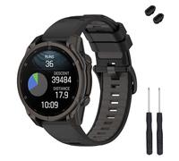 TopPerfekt Cinturino di ricambio da 22 mm compatibile con Garmin Fenix 8 da 47 mm, cinturino di ricambio in morbido silicone per Instinct 3 45 mm/Tactix 8 47 mm/Descent G1/G2 Smart Watch per donne e