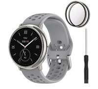TopPerfekt Cinturino in silicone compatibile con Amazfit Active 2, cinturino di ricambio in silicone morbido e 2 protezioni per lo schermo per Amazfit Active 2 Smart Watch per donne e uomini, für