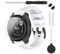TopPerfekt Cinturino per orologio compatibile con cinturini Garmin Instinct E da 45 mm e 40 mm, cinturino di ricambio regolabile in morbido silicone compatibile con Garmin Instinct E Watch Band per