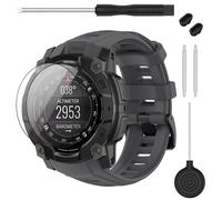 TopPerfekt Cinturino per orologio compatibile con cinturini Garmin Instinct E da 45 mm e 40 mm, cinturino di ricambio regolabile in morbido silicone compatibile con Garmin Instinct E Watch Band per