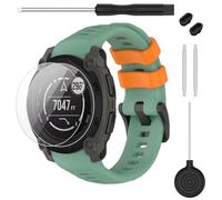 TopPerfekt Cinturino per orologio compatibile con cinturini Garmin Instinct E da 45 mm e 40 mm, cinturino di ricambio regolabile in morbido silicone compatibile con Garmin Instinct E Watch Band per