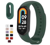 TopPerfekt Cinturino sportivo compatibile con Xiaomi Smart Band 10/9/8 per uomo e donna, morbido e traspirante, cinturino di ricambio per Xiaomi Mi Band 10/9/8, 5.5''-8.7'', Silicone, Senza Gemstone