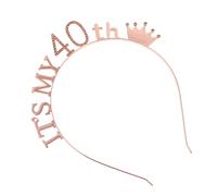 TOPPERFUN 1 Pezzo fascia a fascia per il compleanno delle ragazze cerchio per per feste di compleanno accessori per di compleanno per il compleanno lega D'oro