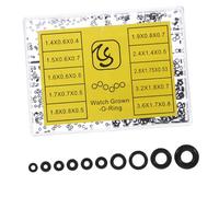 TOPPERFUN 1 scatola Scatola Porta Orologio con Guarnizioni O-ring in Gomma per Tenuta Misure Assortite per Riparazione e Sostituzione Guarnizioni Posteriore Orologi Organizer Trasparente