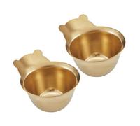 TOPPERFUN 1 Set Ciotole Per Salse Acciaio Inossidabile Contenitori Per Condimenti Per Da Pranzo E Snack Design Compatto E Stabile Per Salse E Condimenti 2 Pezzi
