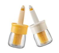 TOPPERFUN 1 Set Flacone Per Olio Con Pennello in Silicone Dosatore Olio Con Pennello Pennello Per Bottiglie D'olio Pentolino Per Olio Pp 2 Pezzi