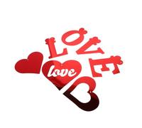 TOPPERFUN 1 Set Ornamenti d'Amore per turbinio Forma Ufficio Cuori turbinii sospesi di turbinii appesi Banner di l'animale Domestico Rosso