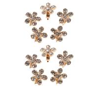 TOPPERFUN 10 Mini Fermagli Per Da Sposa Mini Fermagli Con Fiori Di Strass Per La Sposa - Piccole Forcine Decorative Per Varie Acconciature