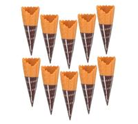 TOPPERFUN 10 Pezzi Mini Oggetti Di Scena a Tubo Croccante Palline Di Gelato Con Coni Per Incantesimi Alimentari Di Simulazione Coni Di Torta Cialda Di Coni Gelato Coni Gelati Pvc