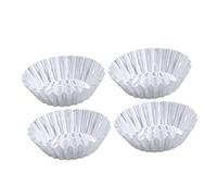 TOPPERFUN 10 Pezzi Stampi per Crostate a Forma Fiore in Alluminio Antiaderente Riutilizzabili per Muffin e Cupcake Dimensioni 7X7 Cm
