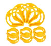 TOPPERFUN 10pezzi Fermaporta Di Sicurezza Per Ragazzo Ragazza Plastica Gialla Protezione Antischiacciamento Per Porte Di Bagno e Camera Da Letto Facile Installazione e Uso Multiambiente